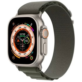 Apple Watch Ultra GPS+Cellular 49mm, ремешок "Green Alpine Loop" S 130–160mm (MNHC3)
