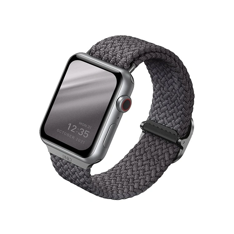 Ремешок Uniq для Apple Watch 44/45/49мм ASPEN Strap Braided, Grey (44MM-ASPGRY). Фото 1