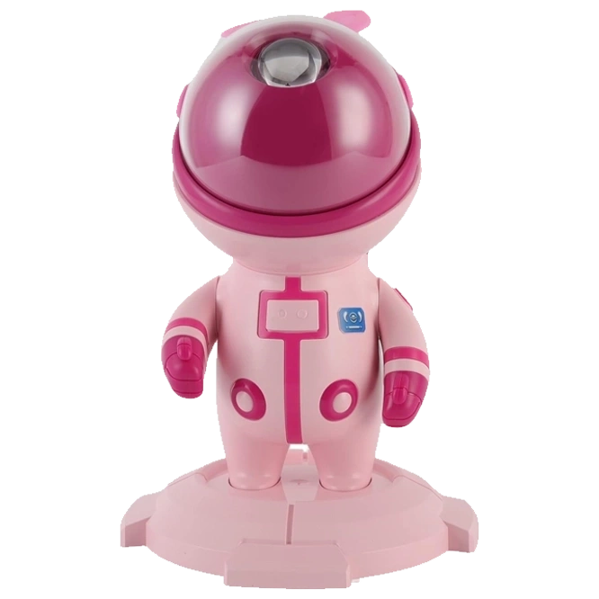 Детский ночник-проектор Космонавт-Заяц "Звёздное небо" с пультом, 7 режимов, Розовый. Фото 1