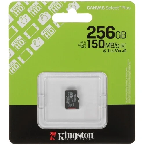 Карта памяти Kingston 256GB MicroSDXC Class 10 Canvas Select Plus 150мб/с (SDCS3/256GBSP). Фото 1