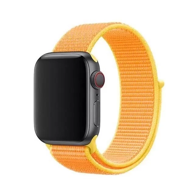 Ремешок нейлоновый для Apple Watch 44/45/46/49мм, Жёлтый. Фото 1