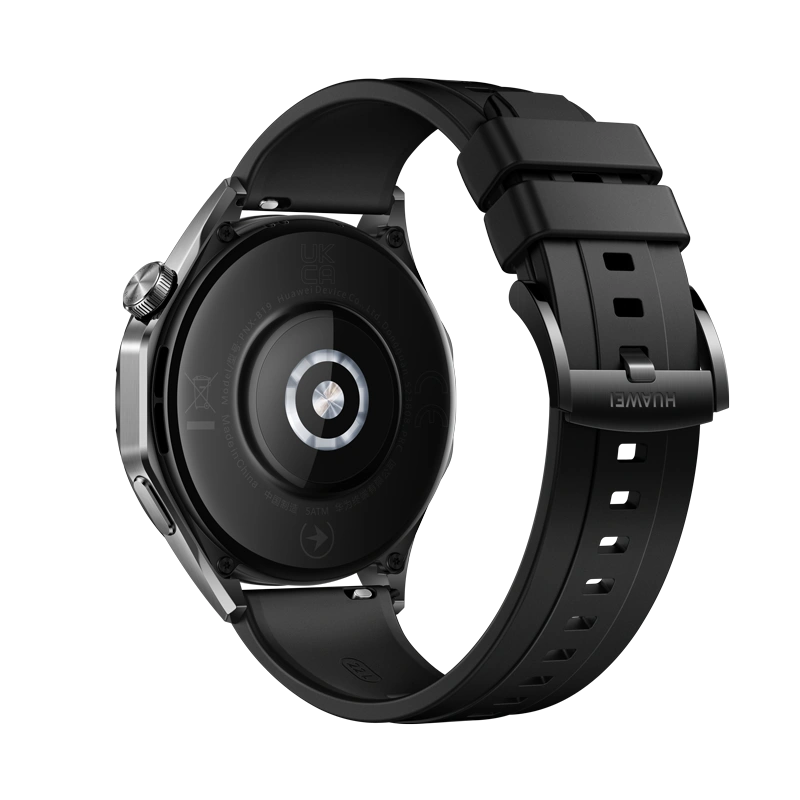 Умные часы Huawei Watch GT 4 46mm, Чёрный/Чёрный фторэластомеровый ремешок (PNX-B19). Фото 3