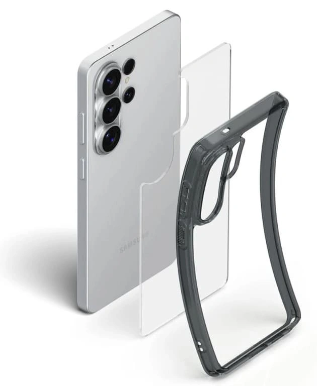 Накладка Spigen Ultra Hybrid для Samsung Galaxy S26 Ultra, Прозрачная с чёрным (ACS10678). Фото 3