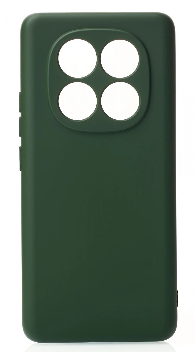 Накладка Silicone Case для Redmi Note 14 Pro 5G / Poco X7, Тёмно-зелёная. Фото 1