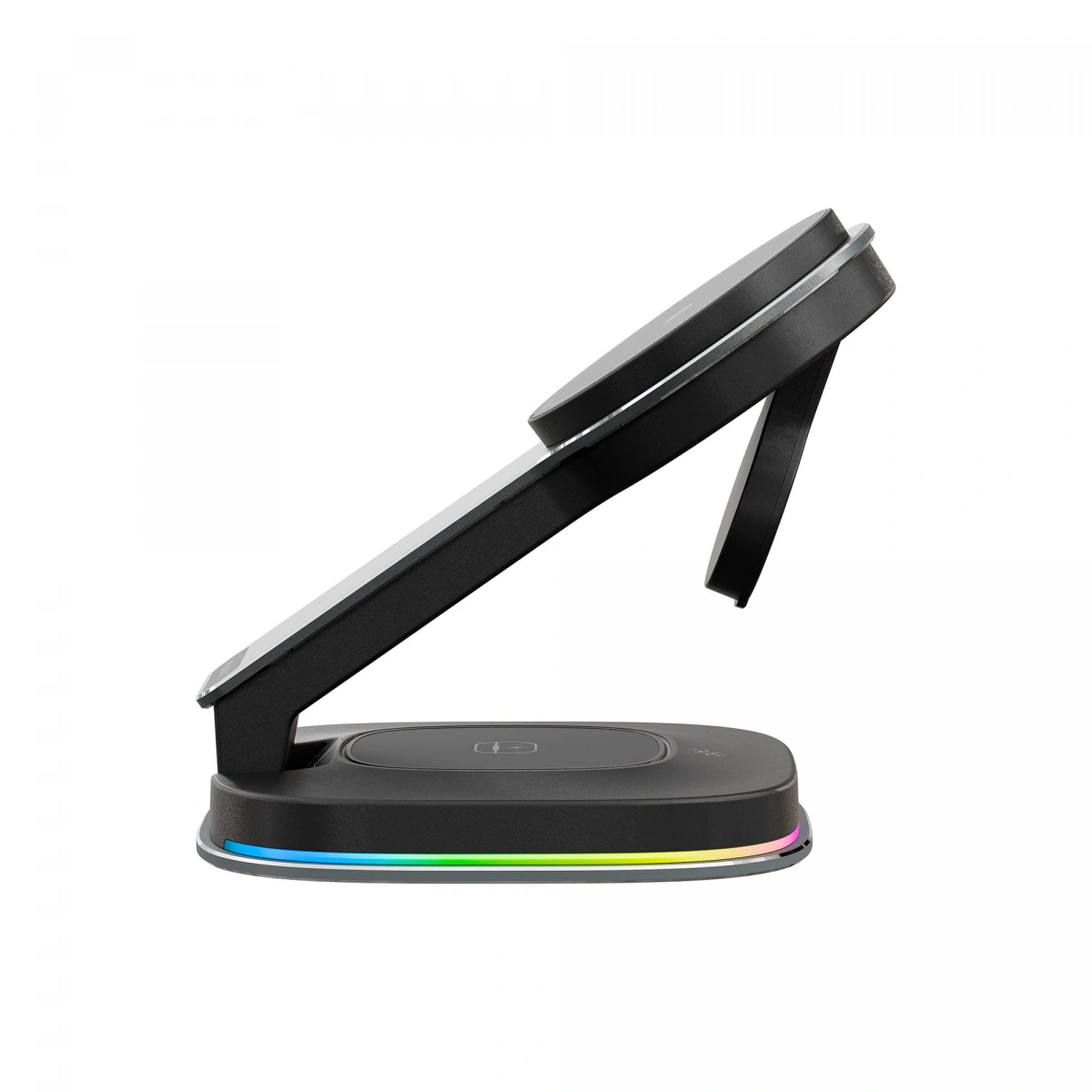 Беспроводная зарядная станция Breaking DS10 Trio 3in1 Qi2 20W, Графит. Фото 5