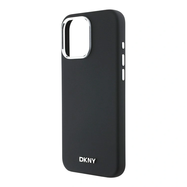 Накладка DKNY для iPhone 16 Pro Max Liquid Silicone Metal logo and Camera frame Hard (MagSafe), Black (DKHMP16XSMCHLK). Фото 3