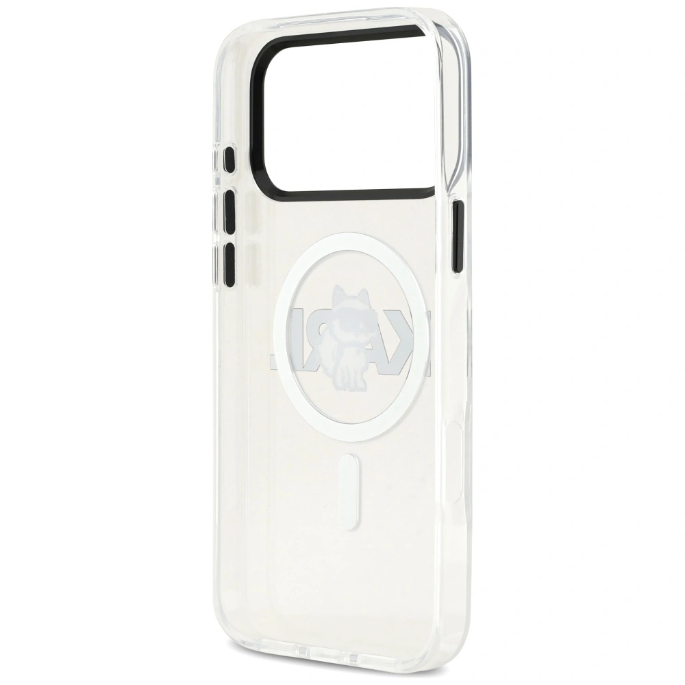 Накладка Lagerfeld для iPhone 17 Pro Max ML Sketch Choupette Metal camera (MagSafe), Прозрачный (KLHMP17XHGCHGKBT). Фото 7