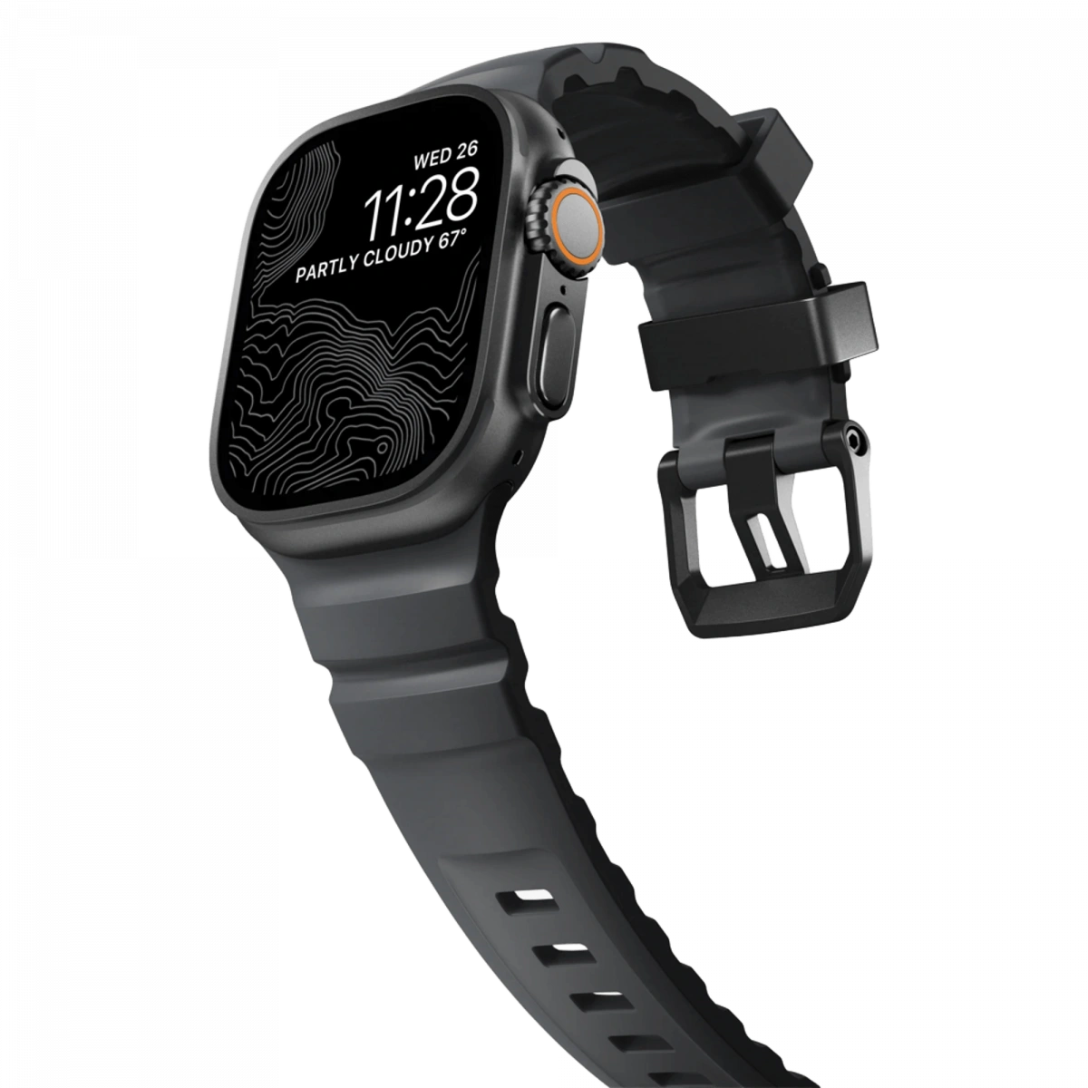 Ремешок Nomad Rocky Point Band для Apple Watch 42/44/45/49мм, Black/Storm (NM014803858). Фото 4