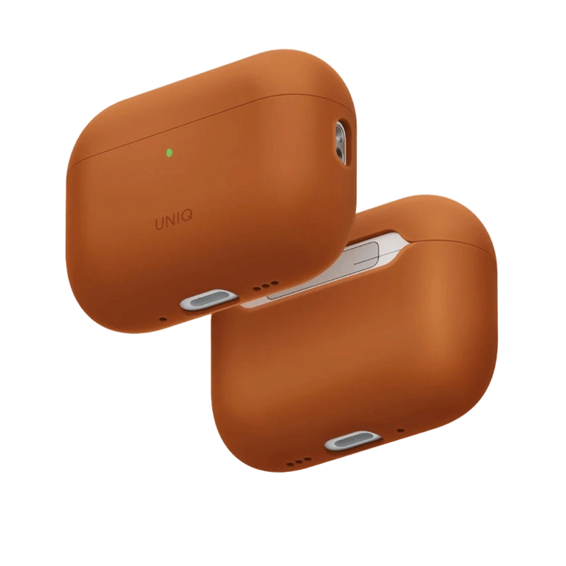 Чехол Uniq для наушников AirPods Pro 3 LINO Liquid silicone with handstrap, Sunset Orange (AIRPODSPRO3-LINOSUNORG). Фото 1