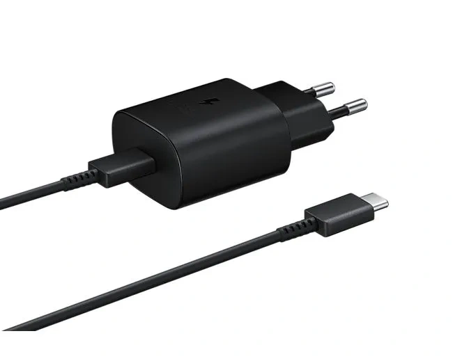 Сетевое зарядное устройство Samsung USB-C 25W, Type-C Cable, Чёрное (EP-TA800XBEGWW). Фото 6