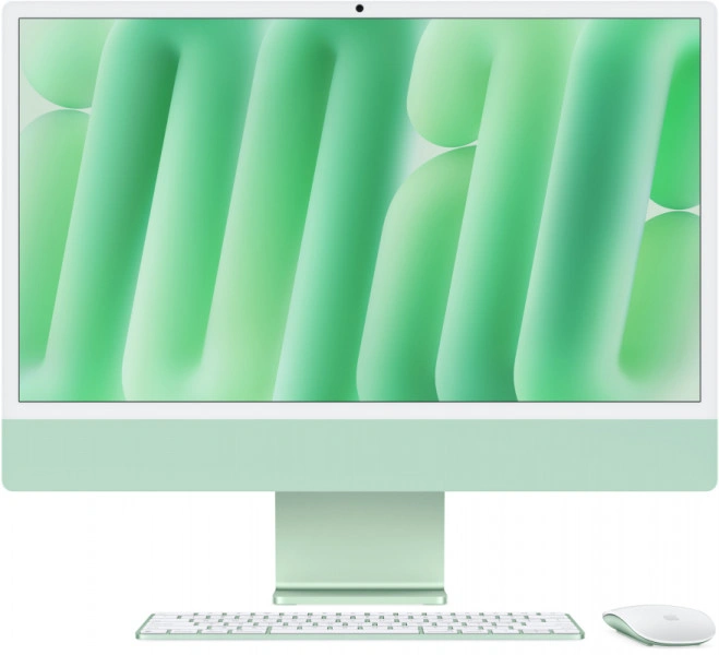 Apple iMac 24" Retina 4,5K, (MWUY3RU/A) (M4, 10C CPU, 10C GPU, 16 ГБ, 256 ГБ SSD, 2024), Green. Фото 1