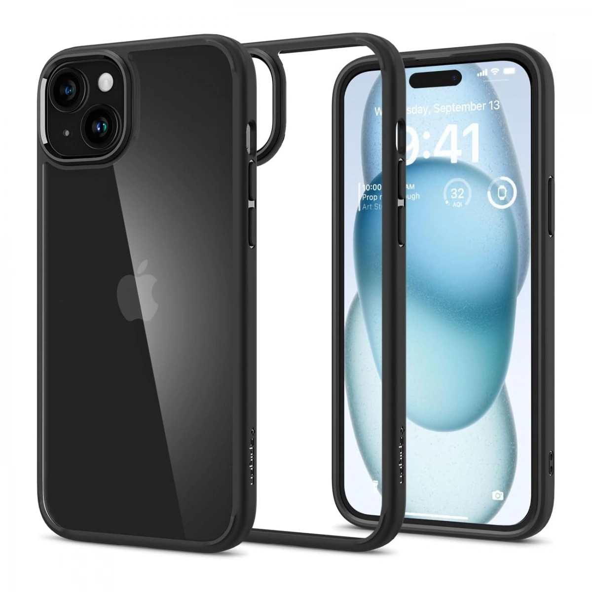 Накладка Spigen Ultra Hybrid для iPhone 15, Matte Black (ACS06799). Фото 1