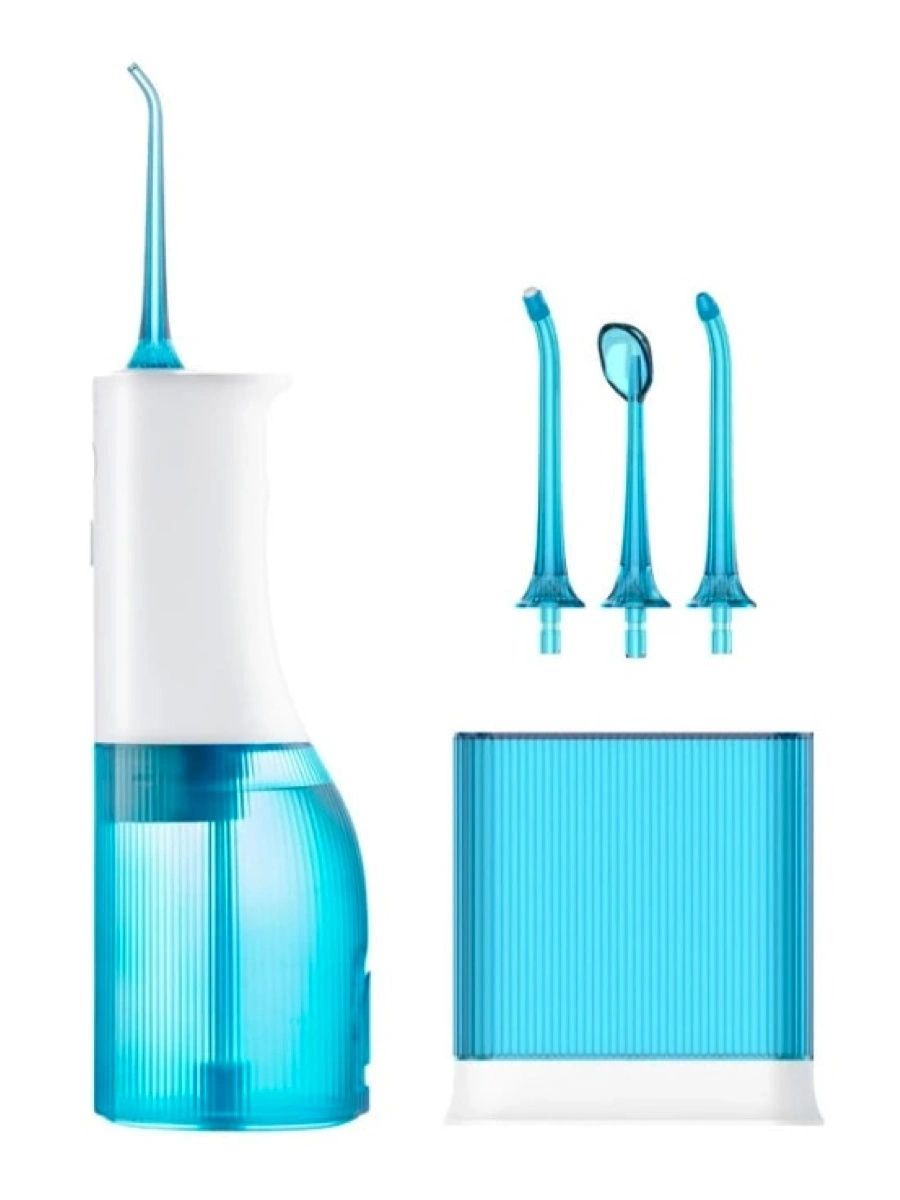 Беспроводной ирригатор Soocas W3 PRO (4 насадки), Голубой. Фото 1