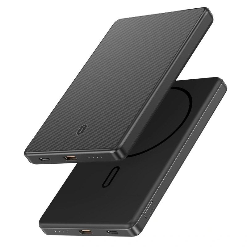 Внешний аккумулятор Wiwu Warriors PD 20W Magnetic Power Bank Wi-P072 5000mAh, Чёрный. Фото 3