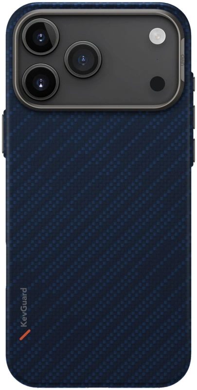 Накладка Uniq Keva Edge Aramid Case MagSafe для iPhone 17 Pro Max, Синяя (IP6.9P(2025)-KEVAEDMTBLU). Фото 1