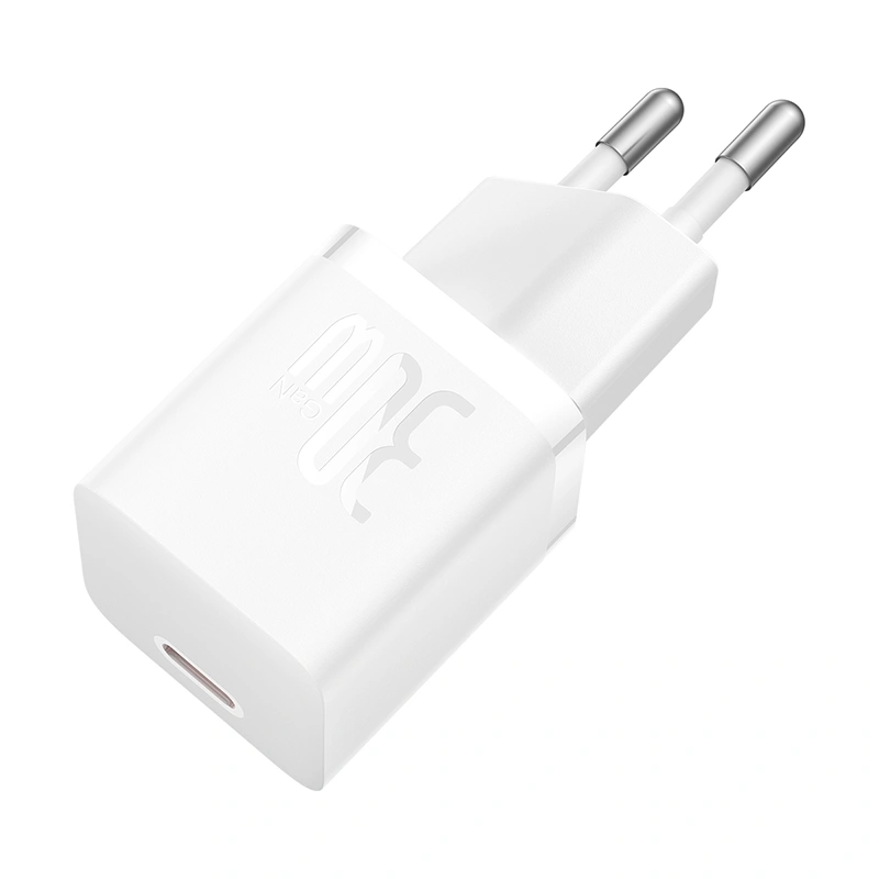 Сетевое зарядное устройство Baseus GaN5 Fast Charger (mini) 1C 30W EU, White (CCGN070502). Фото 3