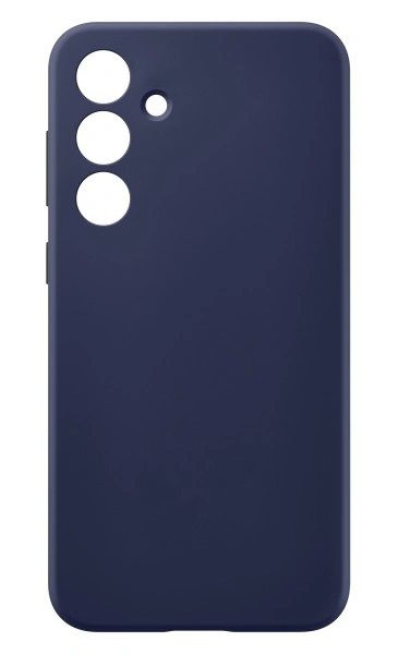 Накладка Silicone Case Logo для Samsung Galaxy S24, Тёмно-синяя. Фото 1