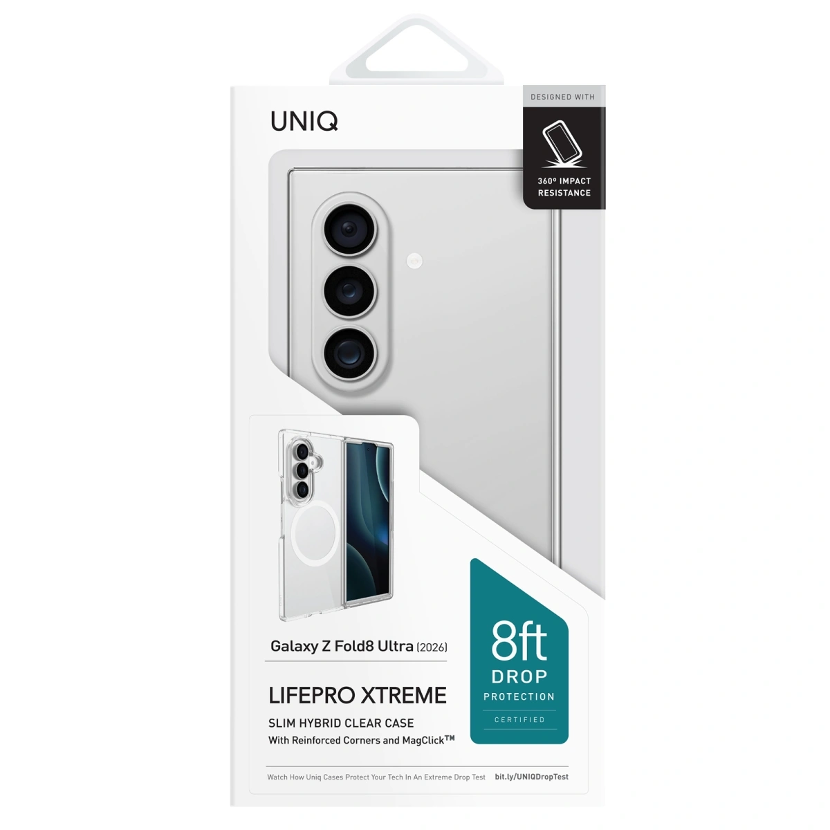 Чехол Uniq LifePro Xtreme (MagSafe) для Samsung Galaxy Z Fold8 Ultra, Crystal Clear (GZFOLD8-LPRXMCCLR). Фото 3
