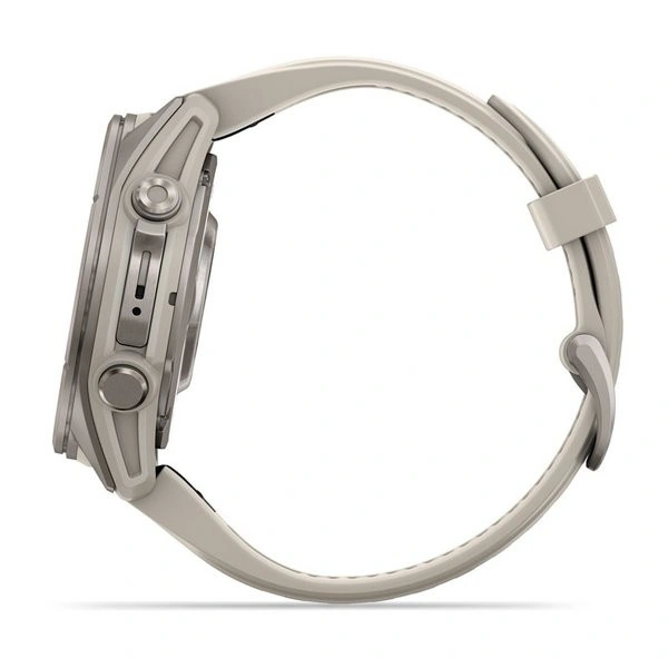 Умные часы Garmin Fenix 9 43мм, АMOLED, Титан с с дымчато-серым силиконовым ремешком (010-04761-00). Фото 6