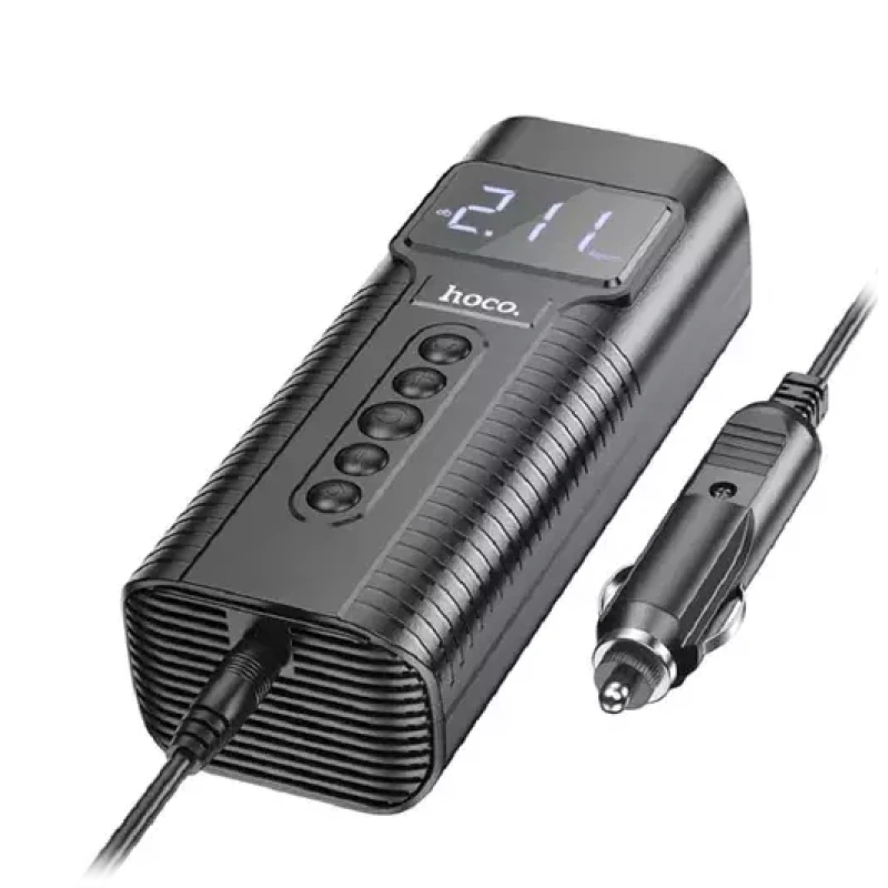 Автомобильный компрессор Hoco PH55 Roys, Чёрный. Фото 2