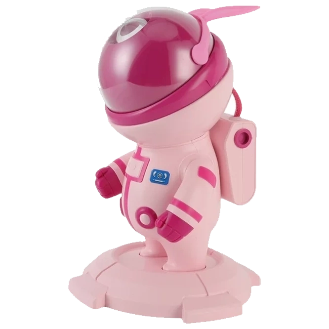 Детский ночник-проектор Космонавт-Заяц "Звёздное небо" с пультом, 7 режимов, Розовый. Фото 4