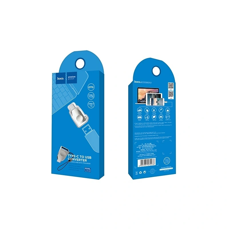 Переходник Hoco UA9 Type-C - Usb, Серебристый. Фото 6