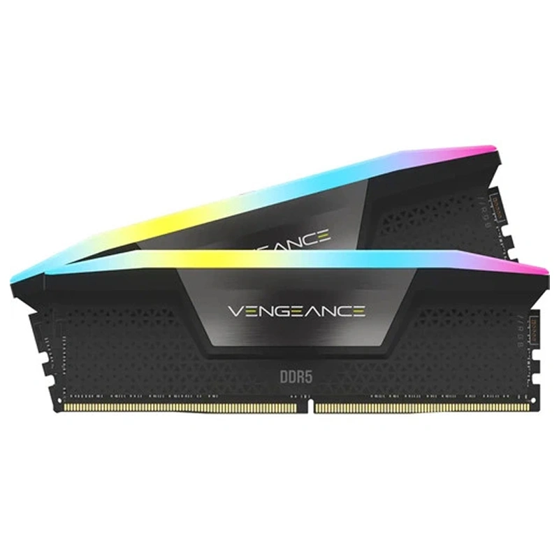 Оперативная память Corsair Vengeance RGB 32ГБ DDR5-6400 DIMM, CL-36-48-48-104, Чёрный (CMH32GX5M2B6400Z36). Фото 1