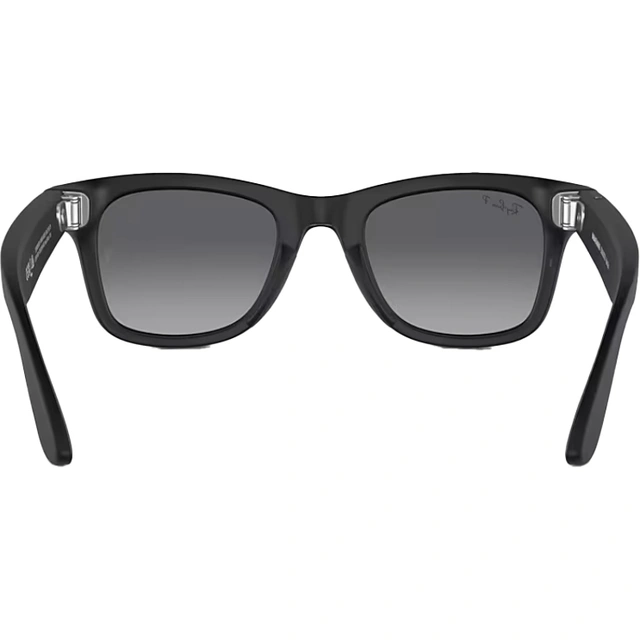 Умные очки Ray Ban Wayfarer RW4006 Матовый черный / Поляризационные градиентные графитовые M 150-50mm (601/ST350). Фото 3