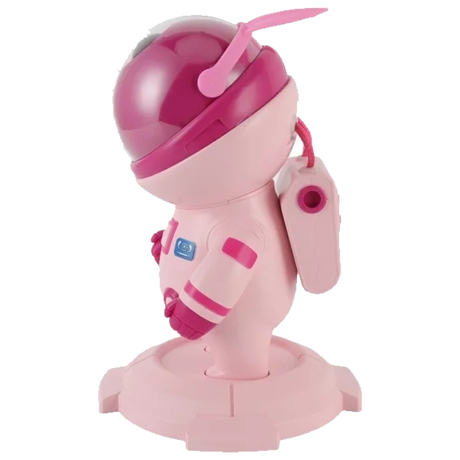 Детский ночник-проектор Космонавт-Заяц "Звёздное небо" с пультом, 7 режимов, Розовый. Фото 5