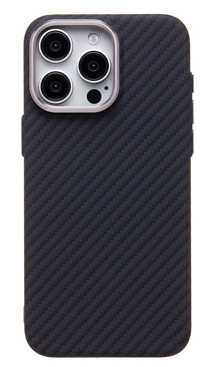 Накладка LUXO Carbon Magsafe для iPhone 16 Pro, Black. Фото 1