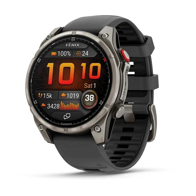 Умные часы Garmin Fenix 8 Pro 51mm, Amoled/Sapphire, Titanium wiht Graphite/Black Silicone Black (010-03199-11). Фото 1