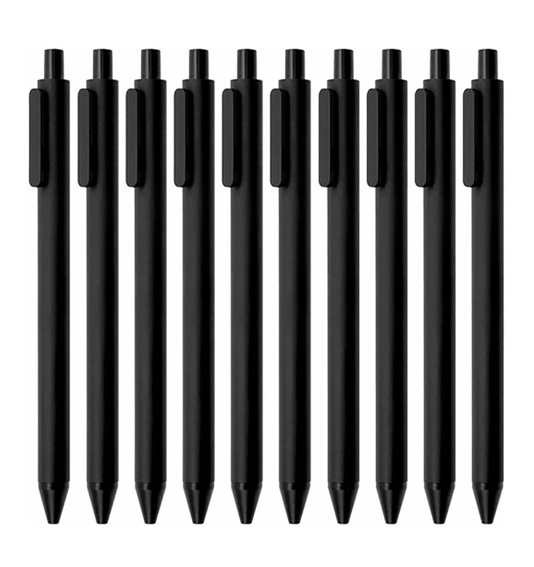 Набор гелевых ручек XiaoMi KACO Pure Plastic Gel Ink Pen K1015 (10 шт.), Чёрные. Фото 1