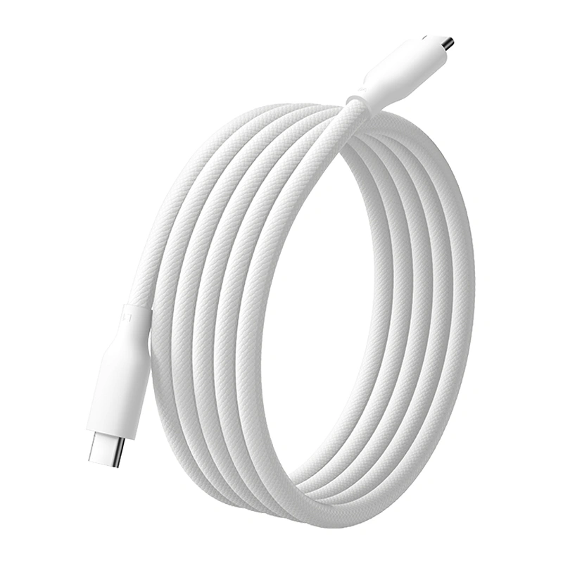 Кабель XiaoMi 6A Type-C to Type-C 1m braided, Белый (BHR9837CN). Фото 1