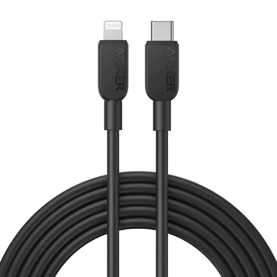 Кабель Anker 310 Type-C to Lightning 0.9м, Чёрный (A81A1611). Фото 1