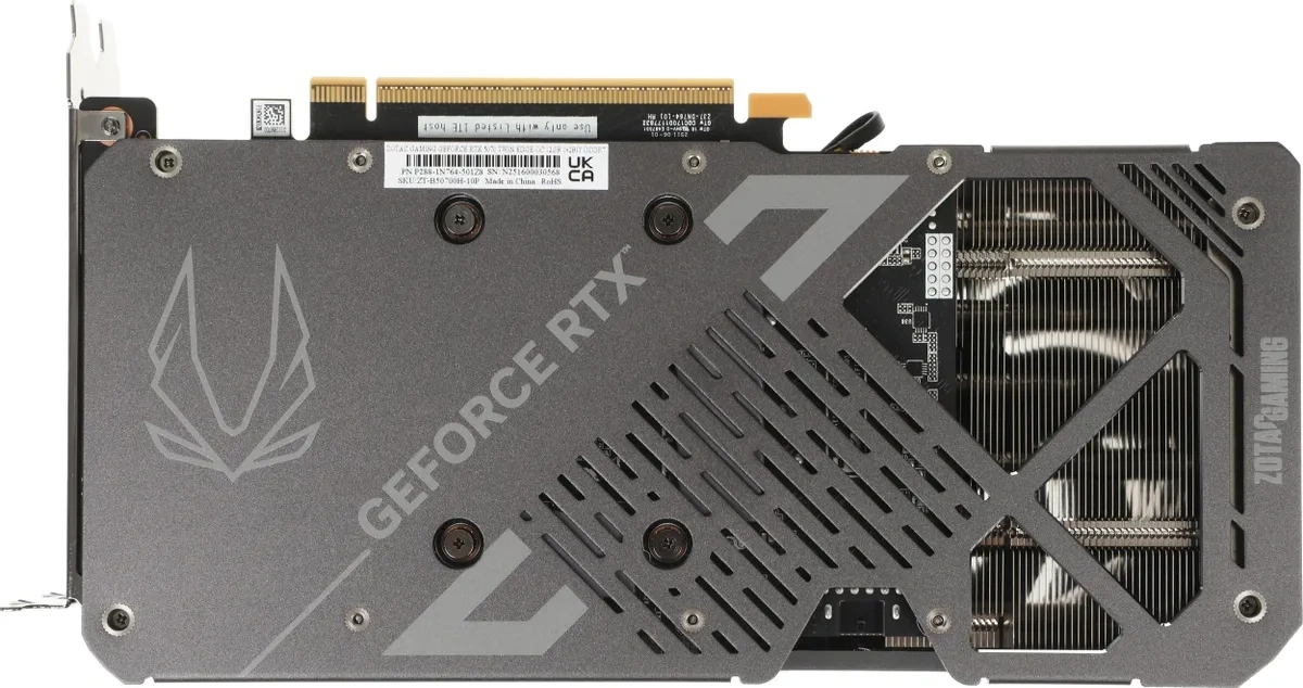 Видеокарта ZOTAC GeForce RTX 5070 GAMING Twin Edge 12Гб GDDR7 192 bit PCIe 5.0. Фото 2