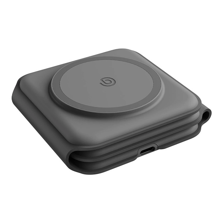 Беспроводное зарядное устройство EnergEA Bazic GoMag Trio PLUS magnetic wireless foldable 15W, Grey (GM-TRIOPLUS-GRY). Фото 5