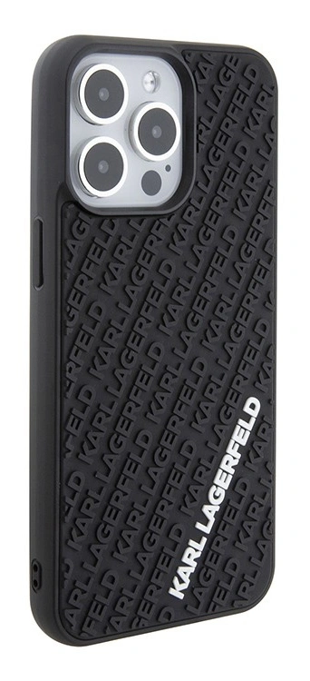 Накладка Lagerfeld для iPhone 15 Pro 3D Rubber Multi Logo Hard, Black (KLHCP15L3DMKRLK). Фото 2