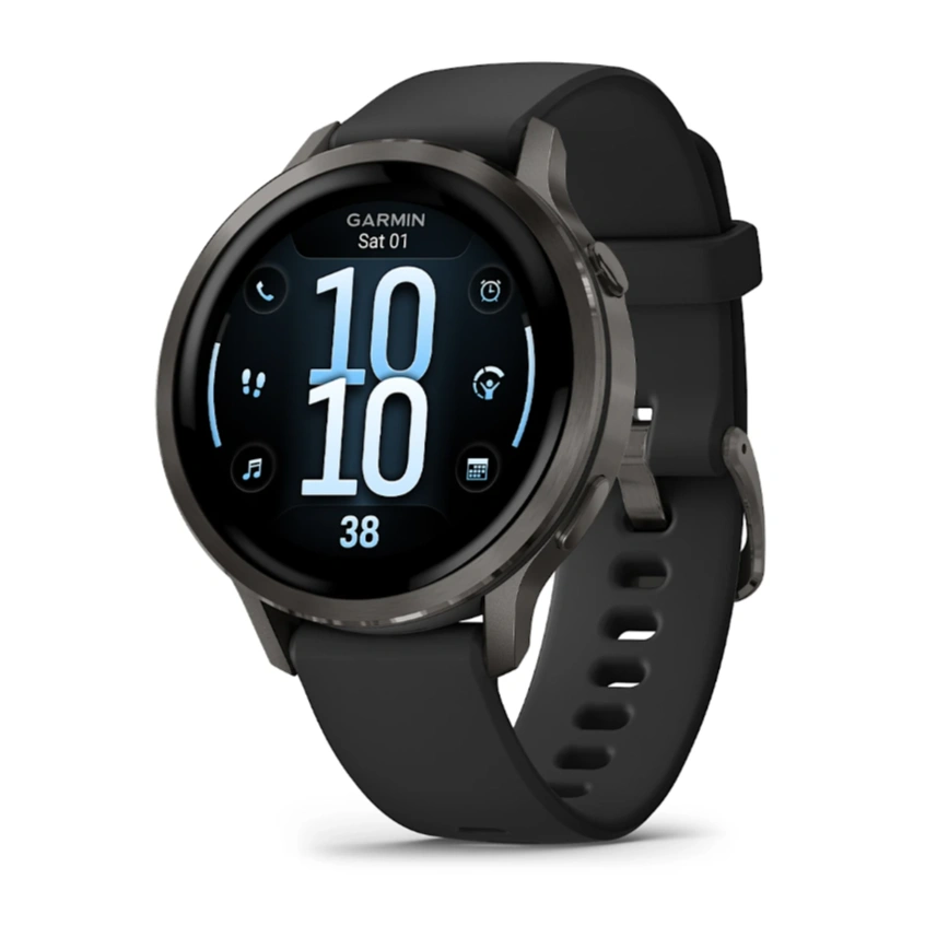 Умные часы Garmin Venu 4 41mm Black with Black Silicone Band (010-03013-42). Фото 1