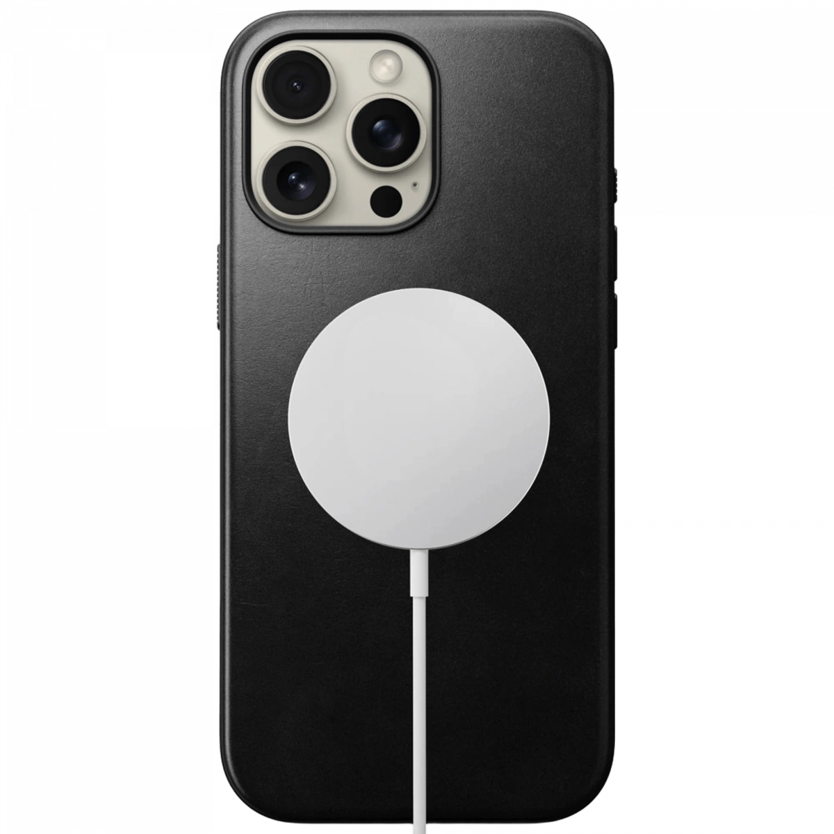 Накладка Nomad Modern Leather Case MagSafe для iPhone 16 Pro Max, Black (NM01693185). Фото 3