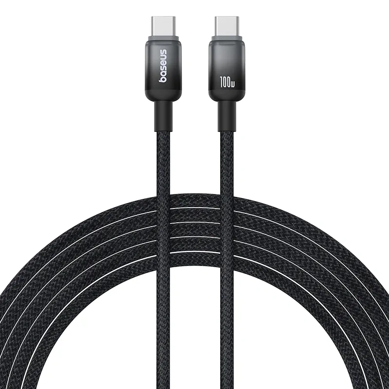 Кабель Baseus Discolor Series Fast Charging Cable USB-C to USB-C 100W 2м, Black (P10374902111-01). Фото 1
