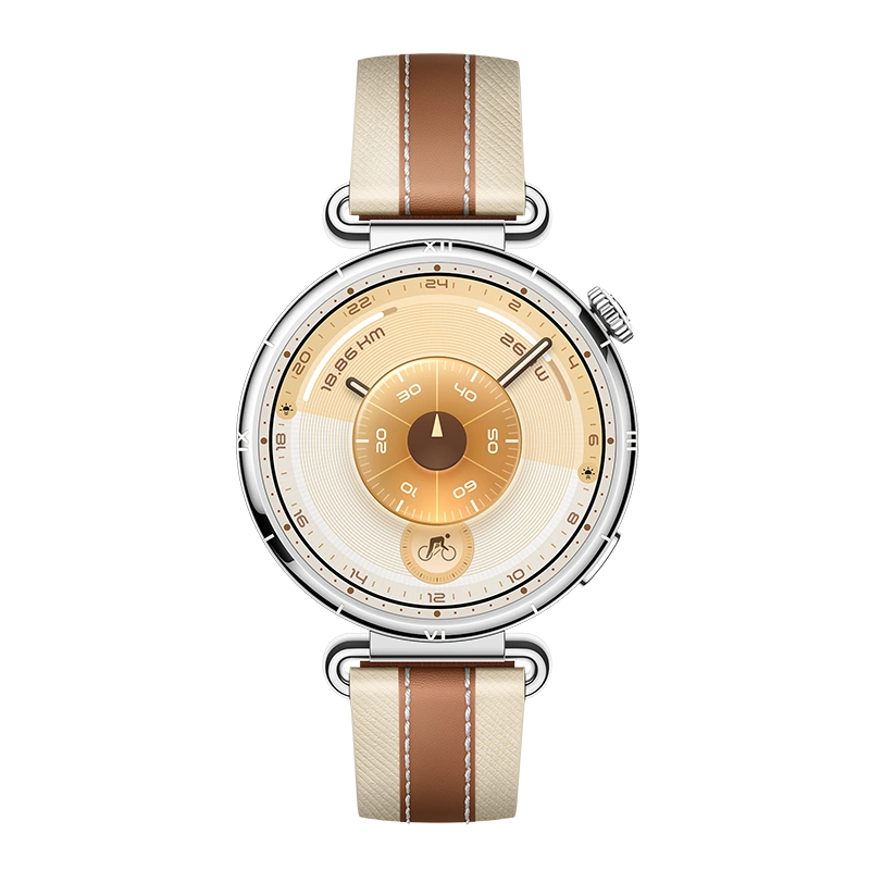 Умные часы Huawei Watch GT 6 41мм, Коричневый, Ремешок коричневый из композитной кожи (KSU-B19). Фото 2