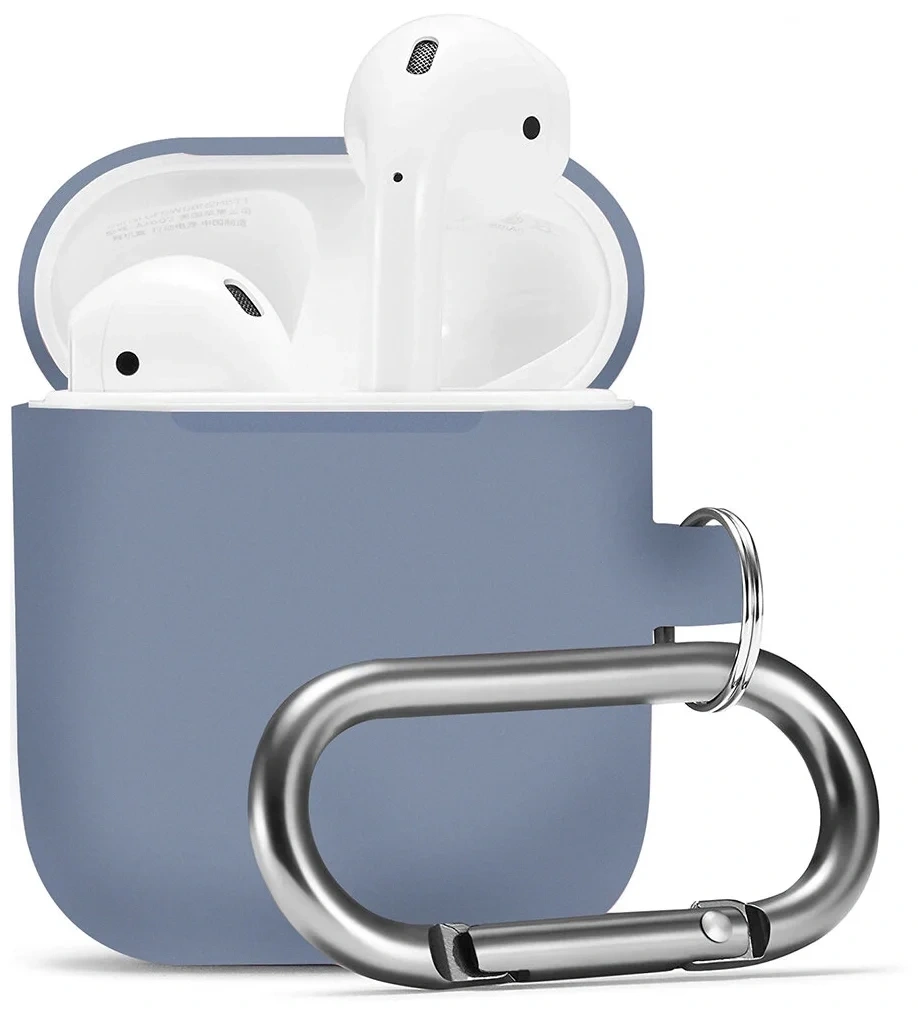 Чехол Silicone Case для наушников AirPods 2, Серый. Фото 1