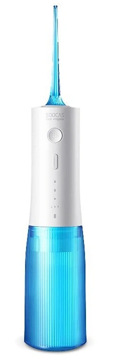 Беспроводной ирригатор Soocas W3 PRO (4 насадки), Голубой. Фото 3