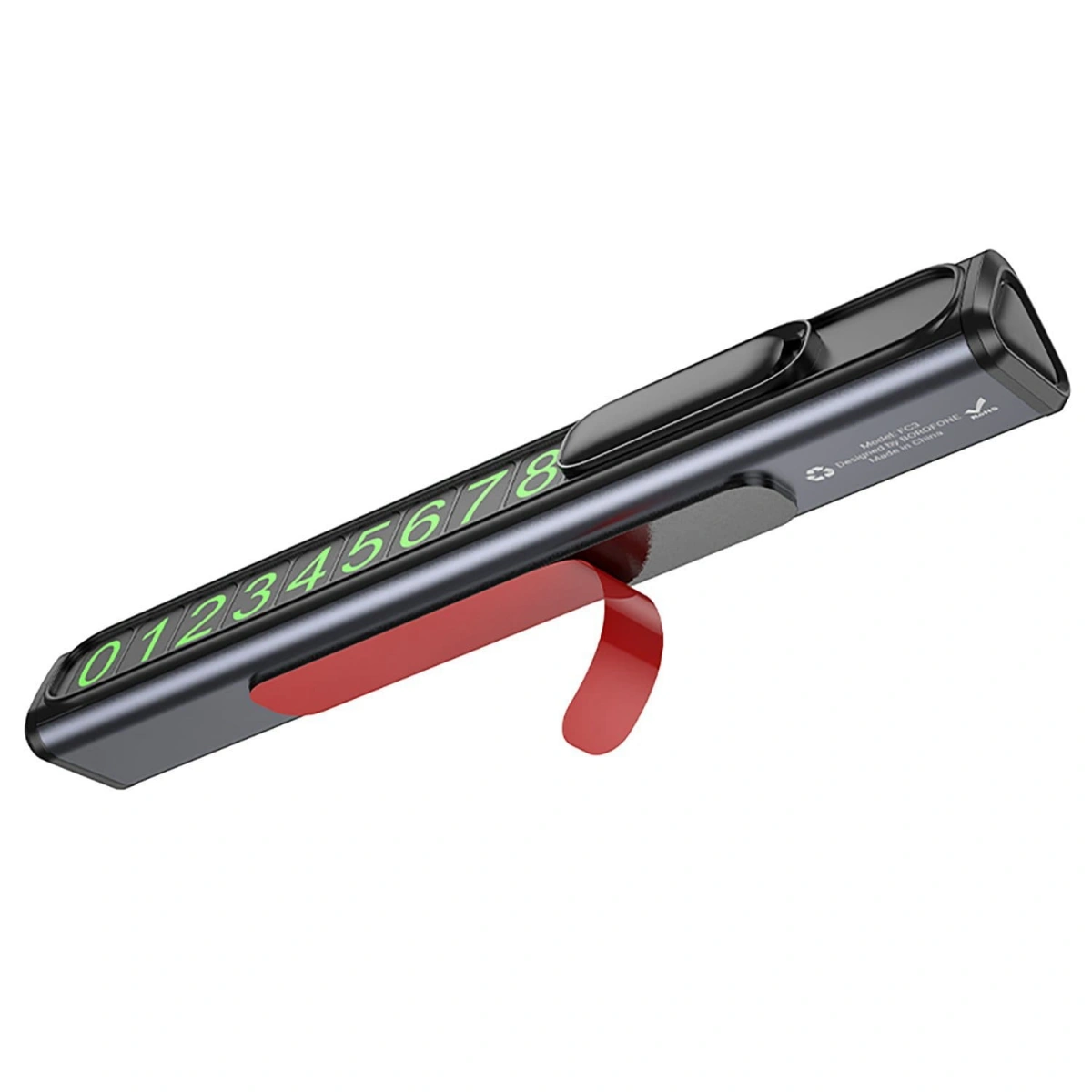 Временная карта парковки Borofone FC3 Aluminum Alloy Metal, Серая. Фото 3