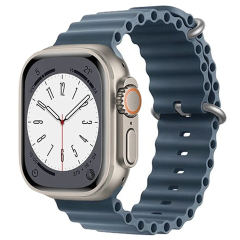 Ремешок Ocean Silicone для Apple Watch 44/45/46/49мм, Coastal gray. Фото 1