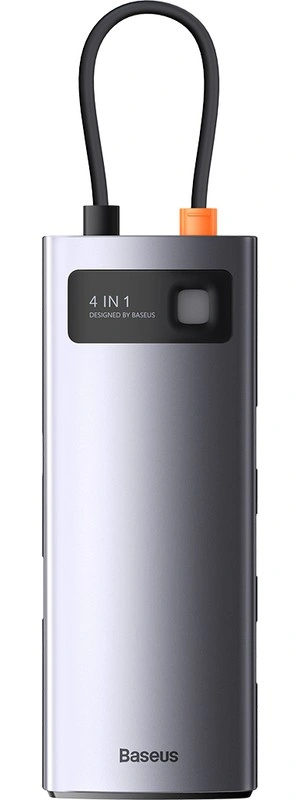 Хаб Baseus Metal Gleam Series 4-in-1 Multifunctional Type-C HUB Docking Station (WKWG070013). Фото 1
