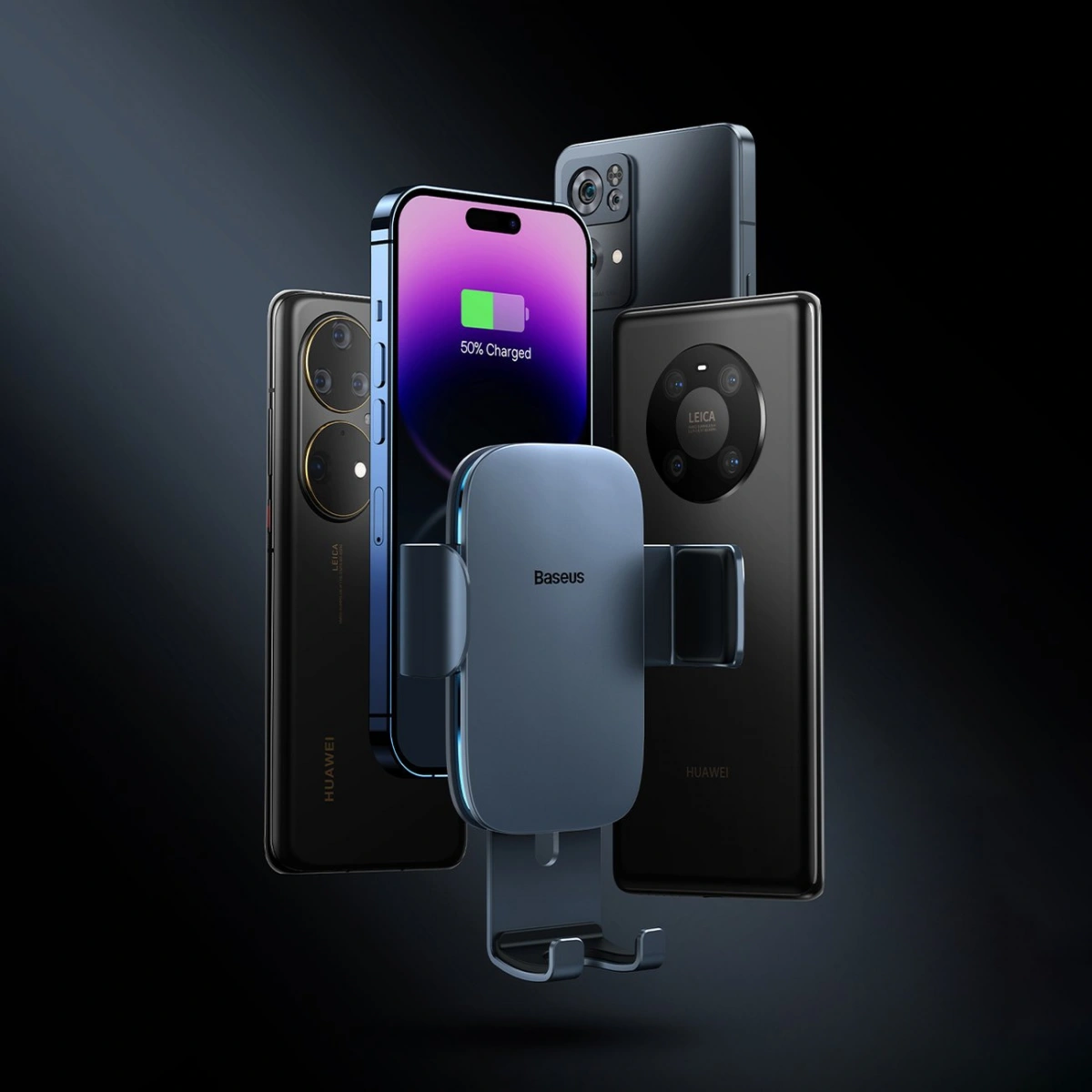 Держатель Baseus Metal Age II Gravity Car Mount (Air Outlet Version), Gray (SUJS000013). Фото 8