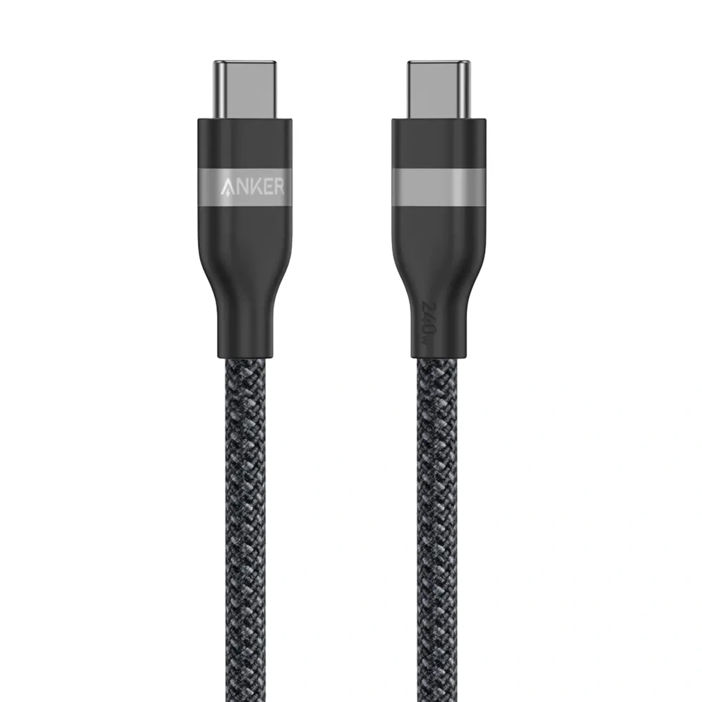 Кабель Anker USB-A to USB-C (3ft Braided) 0.9м, Чёрный (A82E2611). Фото 2
