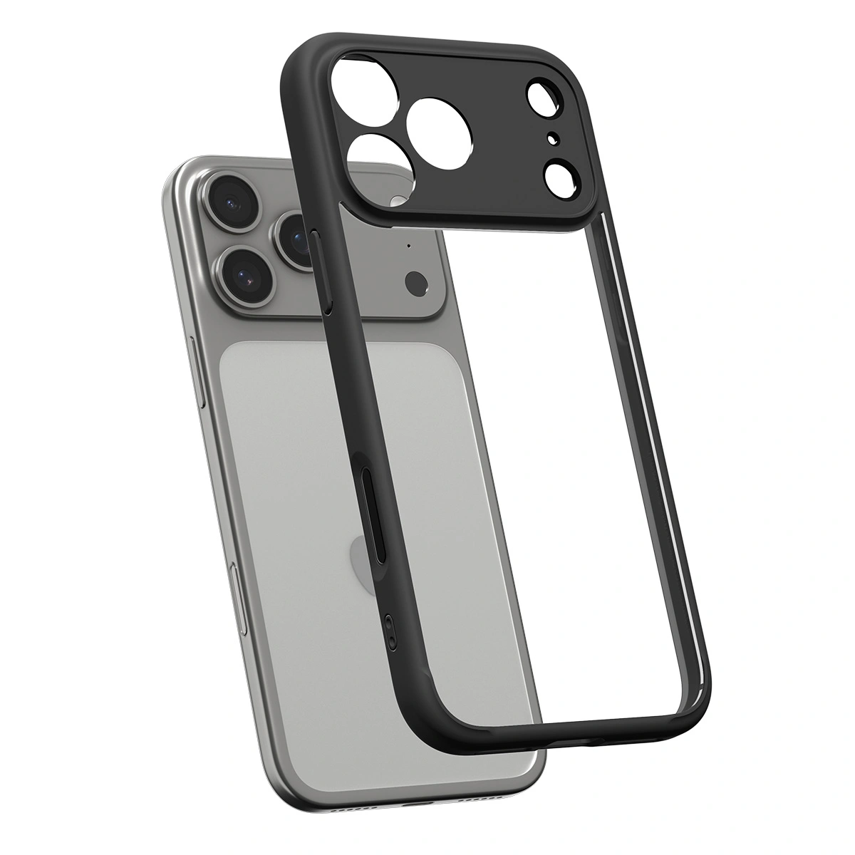 Накладка Spigen Ultra Hybrid для iPhone 17 Pro, Чёрный (ACS10343). Фото 5