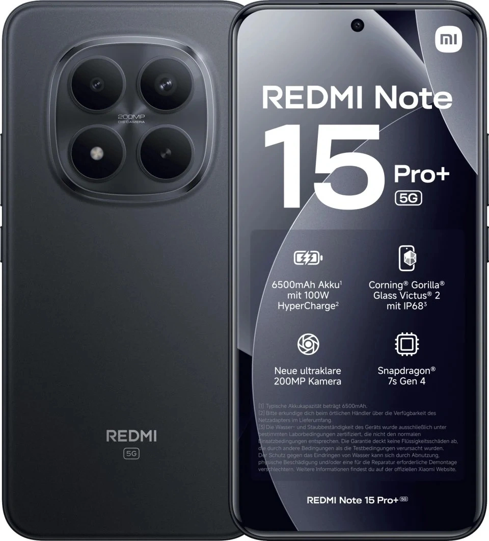 Смартфон Redmi Note 15 Pro Plus 5G 8/256Гб Чёрный. Фото 1
